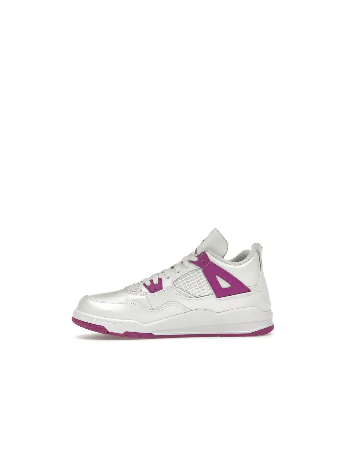 Детское кроссовки с высоким верхом Jordan 4 Retro Jordan — изображение 3 из 4, белый/фиолетовый