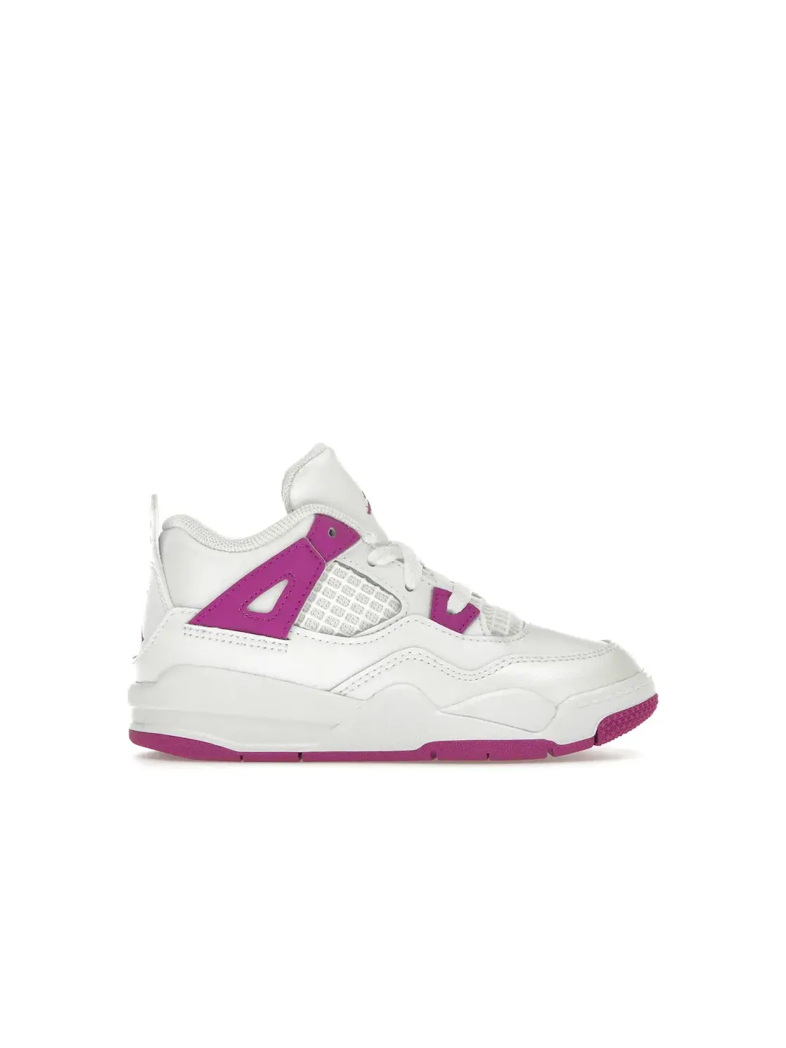 Детские кроссовки Lifestyle с принтом Jordan 4 Retro Jordan — изображение 1 из 4, белый/фиолетовый
