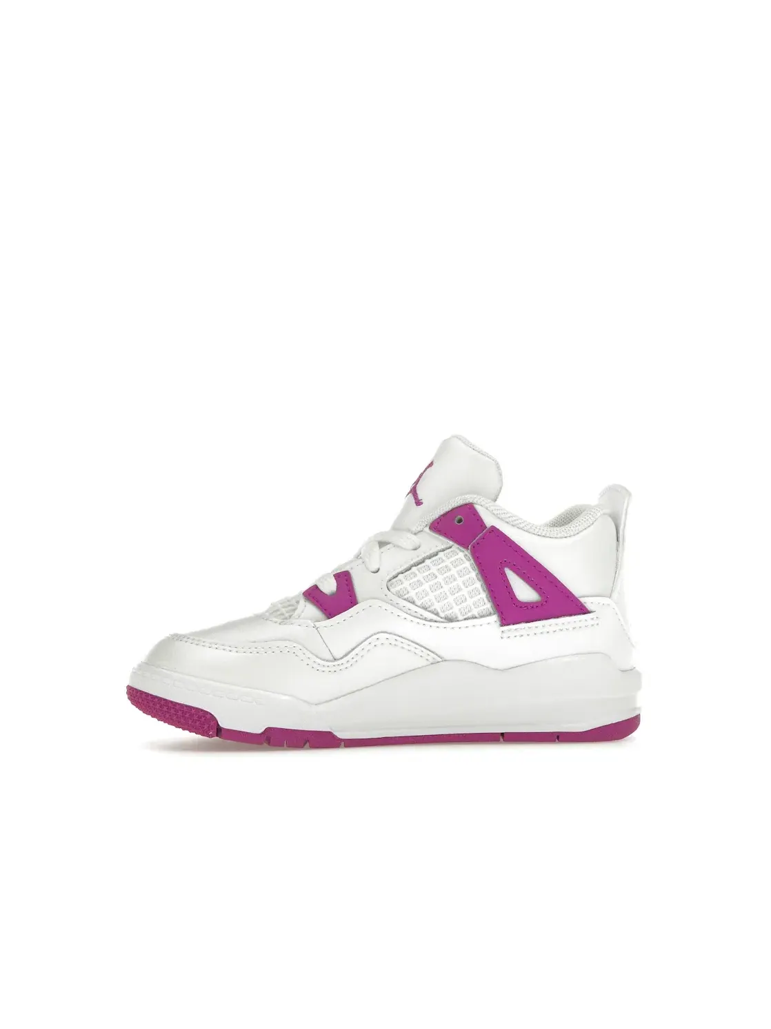 Детские кроссовки Lifestyle с принтом Jordan 4 Retro Jordan — изображение 3 из 4, белый/фиолетовый