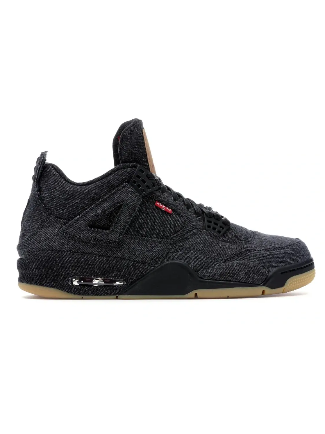 Мужские кроссовки с джинсовым верхом Jordan 4 Retro Jordan — изображение 1 из 4, черный/черный-черный