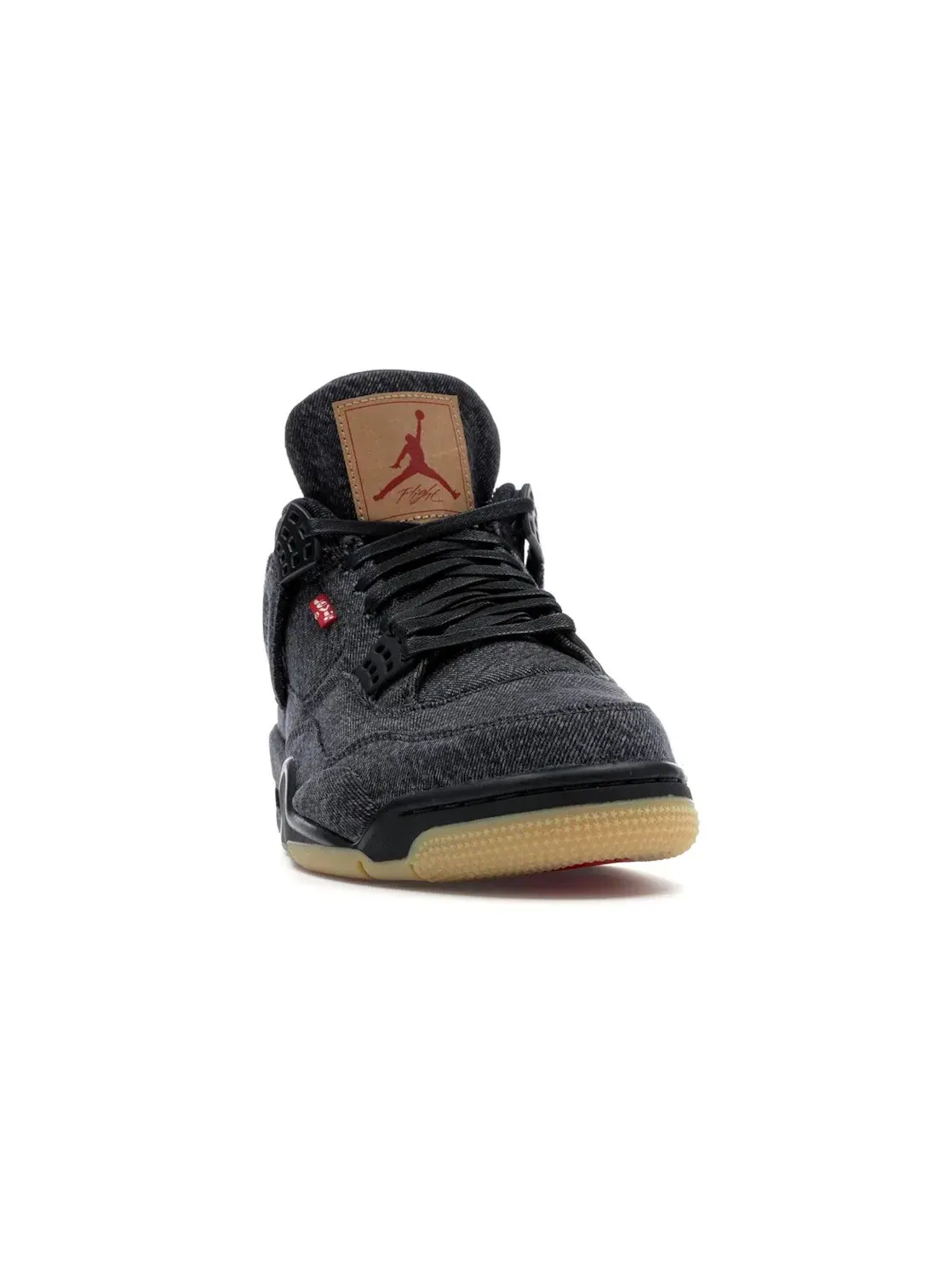 Мужские кроссовки с джинсовым верхом Jordan 4 Retro Jordan — изображение 2 из 4, черный/черный-черный