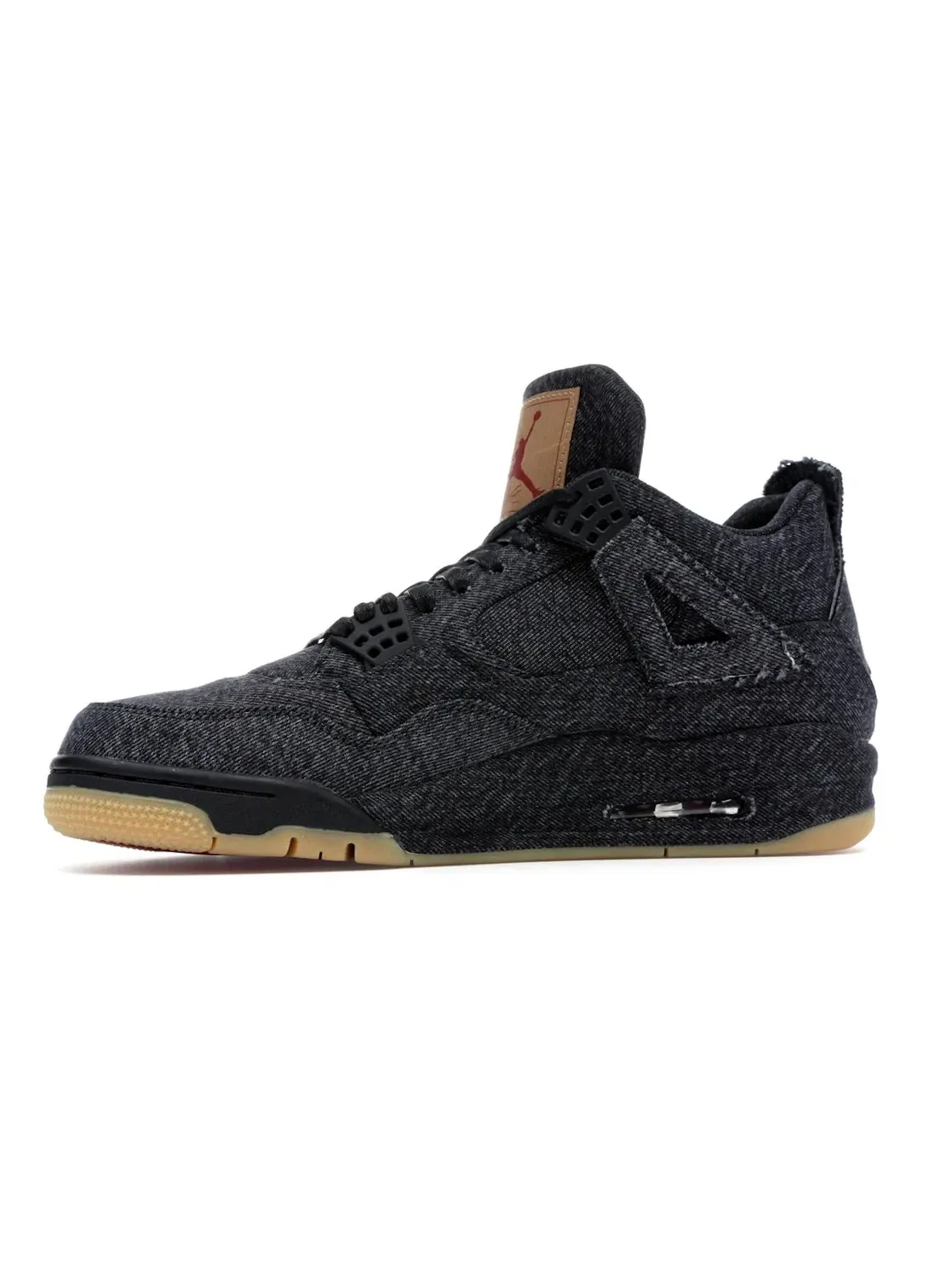 Мужские кроссовки с джинсовым верхом Jordan 4 Retro Jordan — изображение 3 из 4, черный/черный-черный