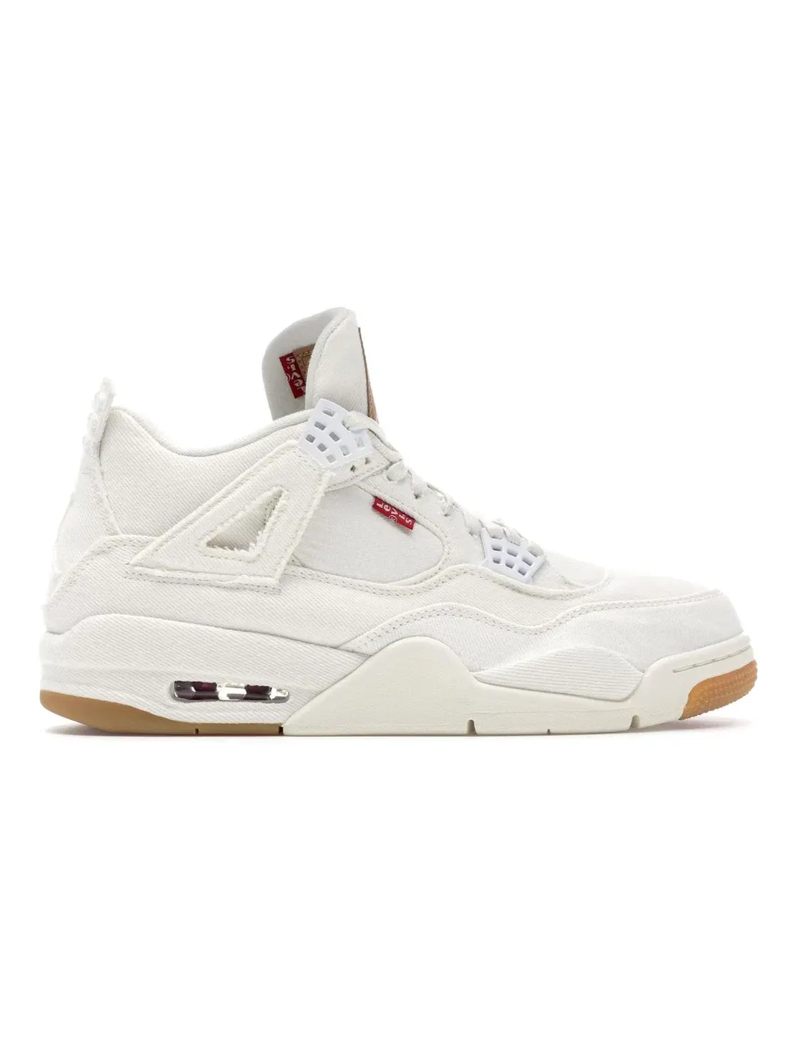 Мужские кроссовки Lifestyle с джинсовым верхом Jordan 4 Retro Jordan — изображение 1 из 4, белый/белый-белый
