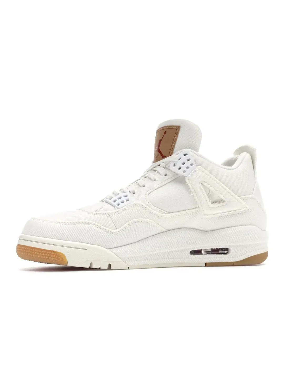 Мужские кроссовки Lifestyle с джинсовым верхом Jordan 4 Retro Jordan — изображение 3 из 4, белый/белый-белый
