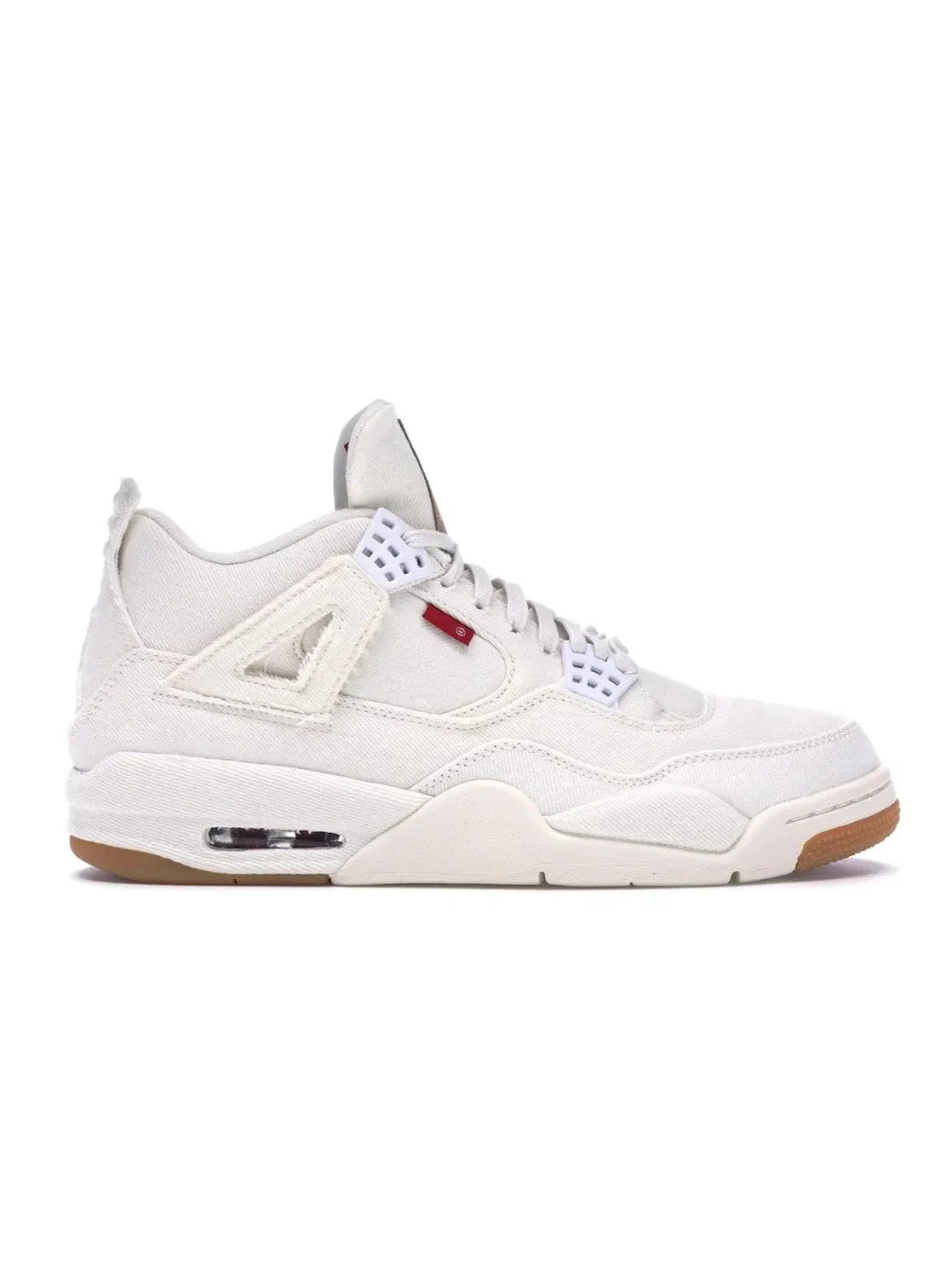 Мужские кроссовки с джинсовым верхом Jordan 4 Retro Levis White Jordan — изображение 1 из 4, белый/белый-белый