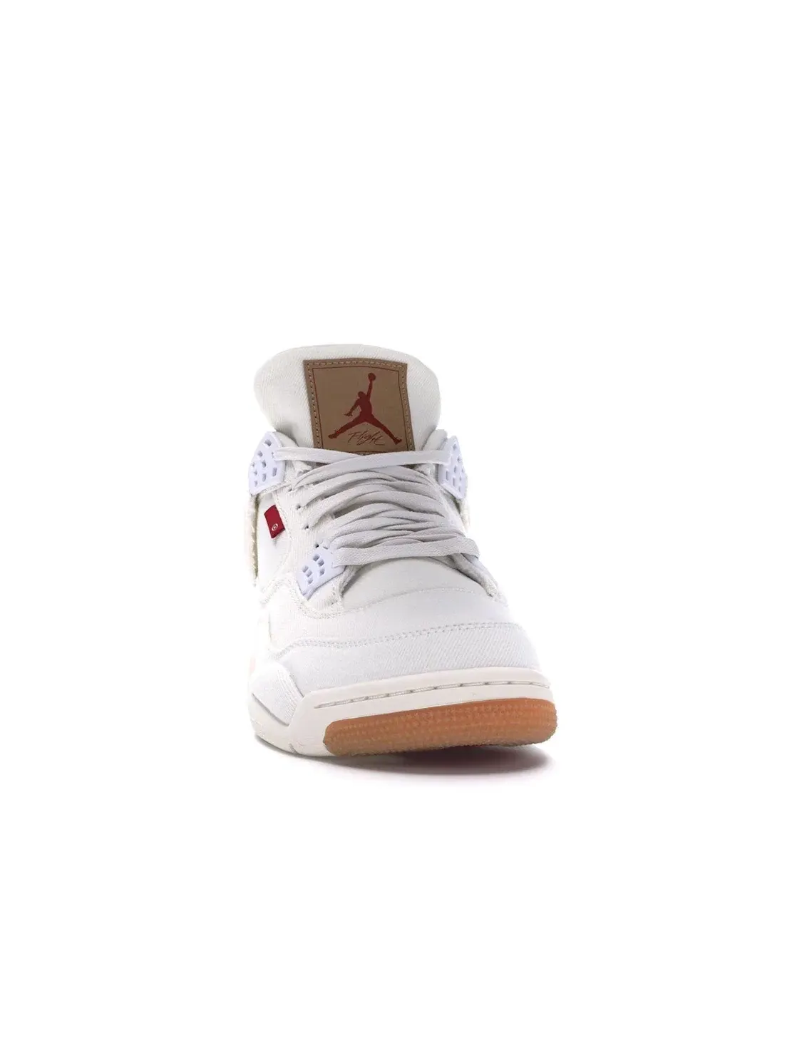 Мужские кроссовки с джинсовым верхом Jordan 4 Retro Levis White Jordan — изображение 2 из 4, белый/белый-белый