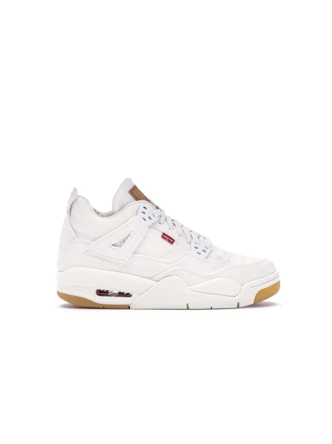 Детские кроссовки Lifestyle с джинсовым верхом Jordan 4 Retro Levis White (GS) (Levis Tag) — изображение 1 из 4