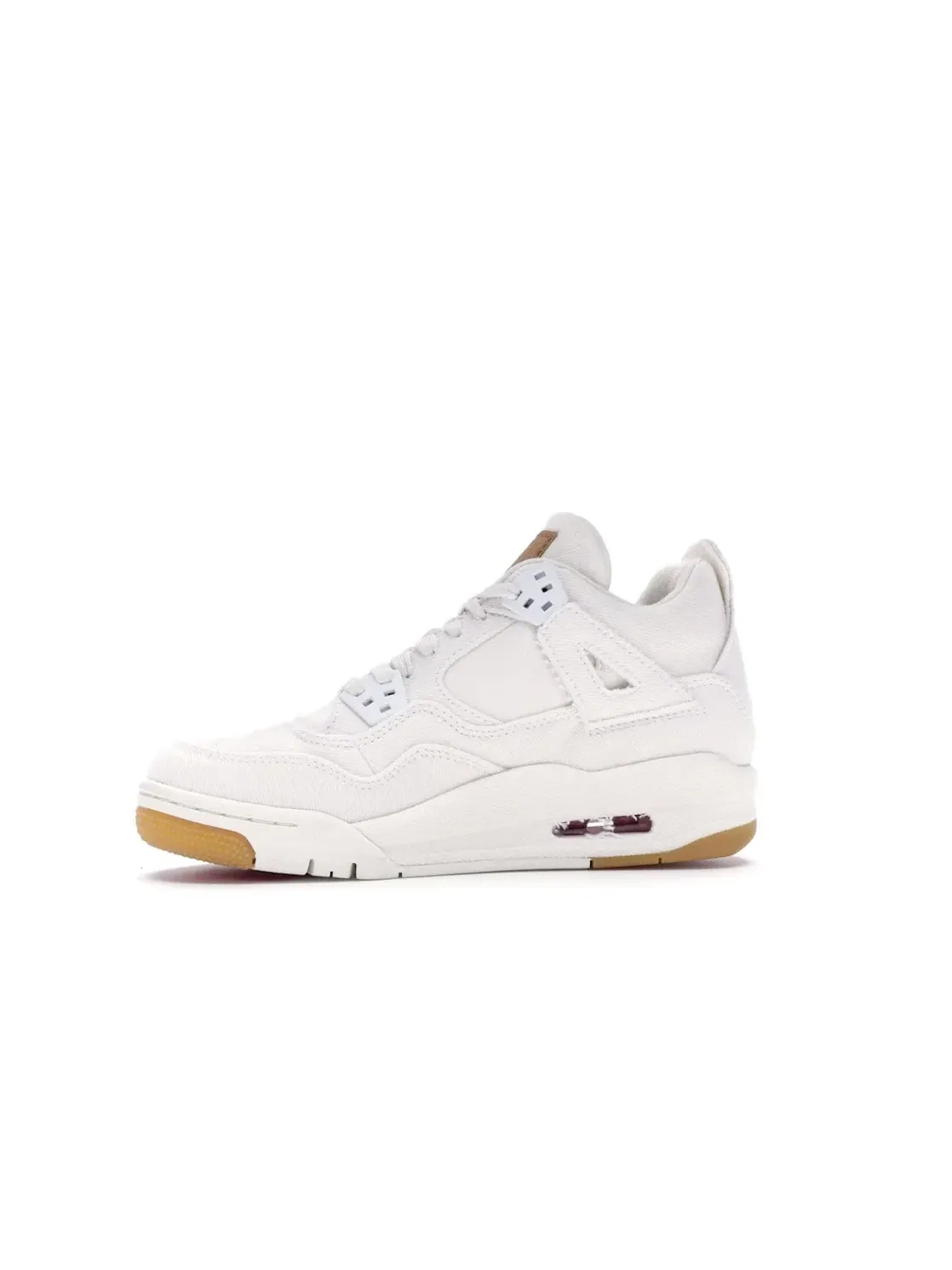 Детские кроссовки Lifestyle с джинсовым верхом Jordan 4 Retro Levis White (GS) (Levis Tag) — изображение 3 из 4
