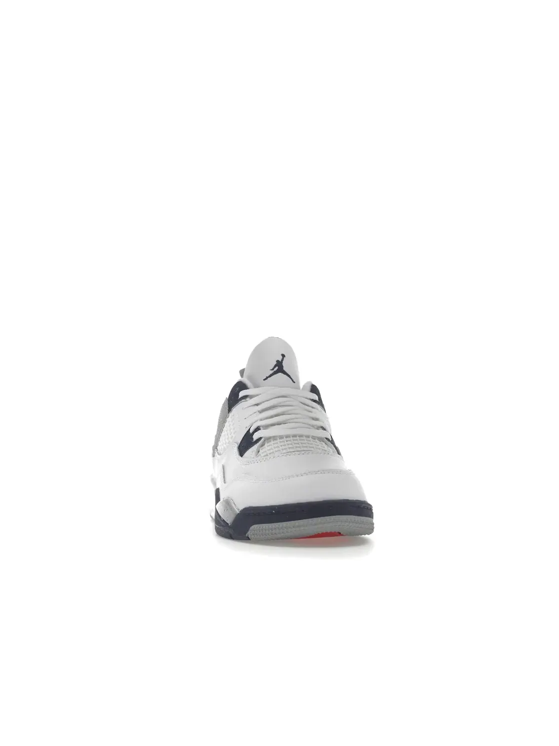 Детские кроссовки с верхом из белой кожи Midnight Navy Jordan 4 Retro Jordan — изображение 2 из 4