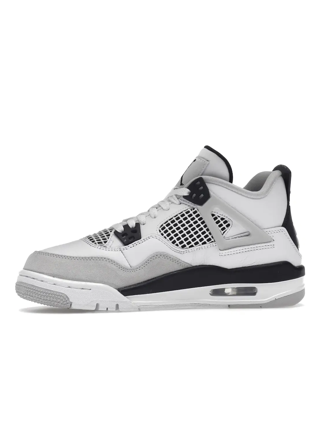 Детские кроссовки с ретро-дизайном Jordan 4 Retro Jordan — изображение 3 из 4, белый/черный-серый