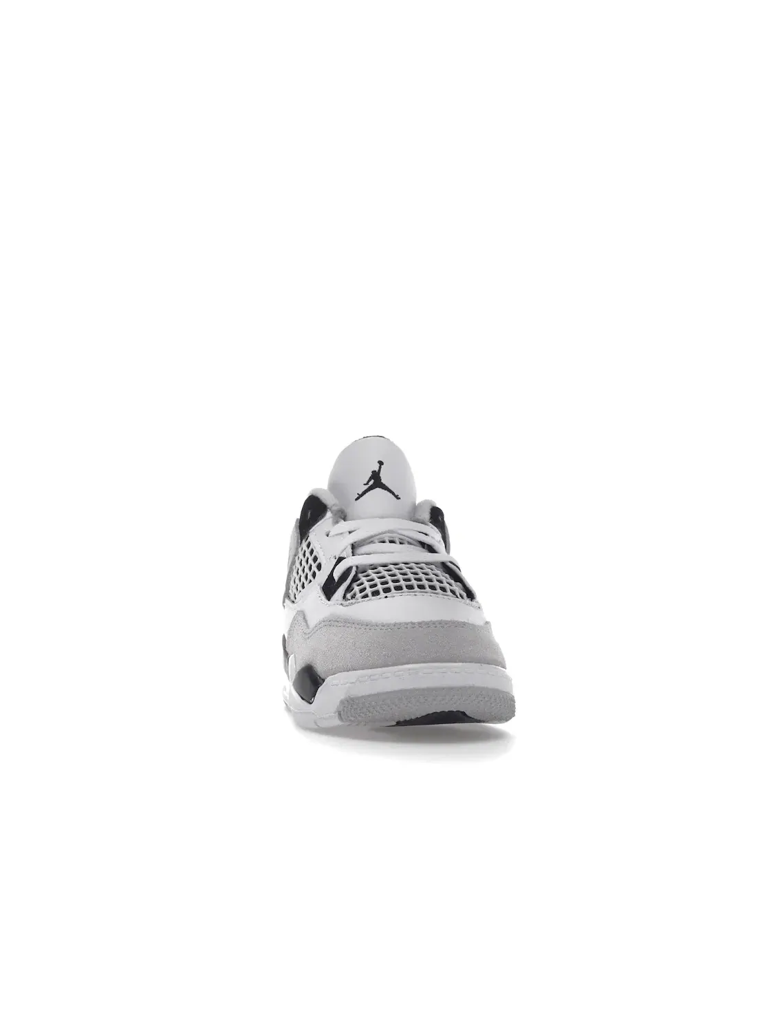 Детские кроссовки для мальчиков с принтом Jordan 4 Retro Military Black — изображение 2 из 4, белый/черный-серый
