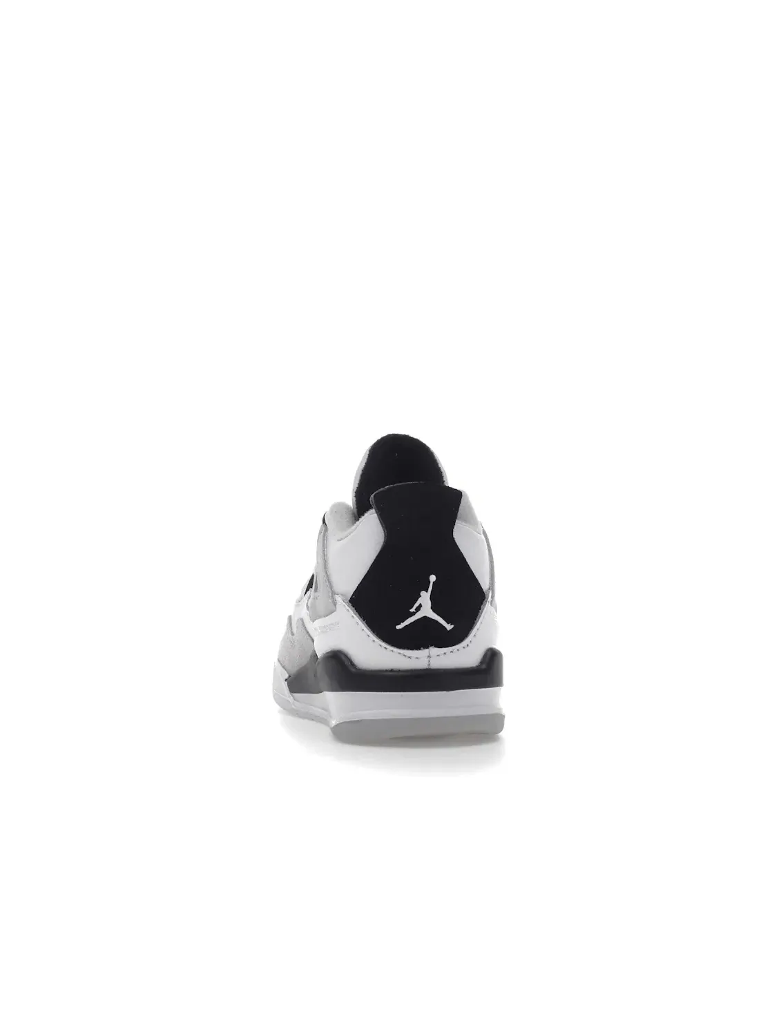 Детские кроссовки для мальчиков с принтом Jordan 4 Retro Military Black — изображение 4 из 4, белый/черный-серый
