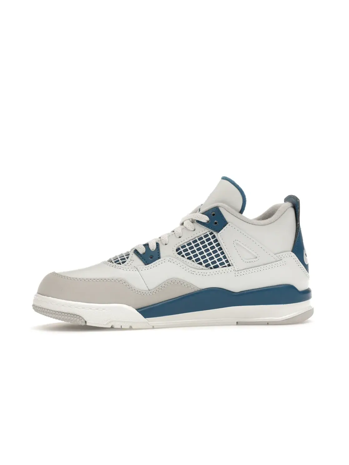 Детские кроссовки Lifestyle с принтом Jordan 4 Retro Jordan — изображение 3 из 4, белый/синий/серый
