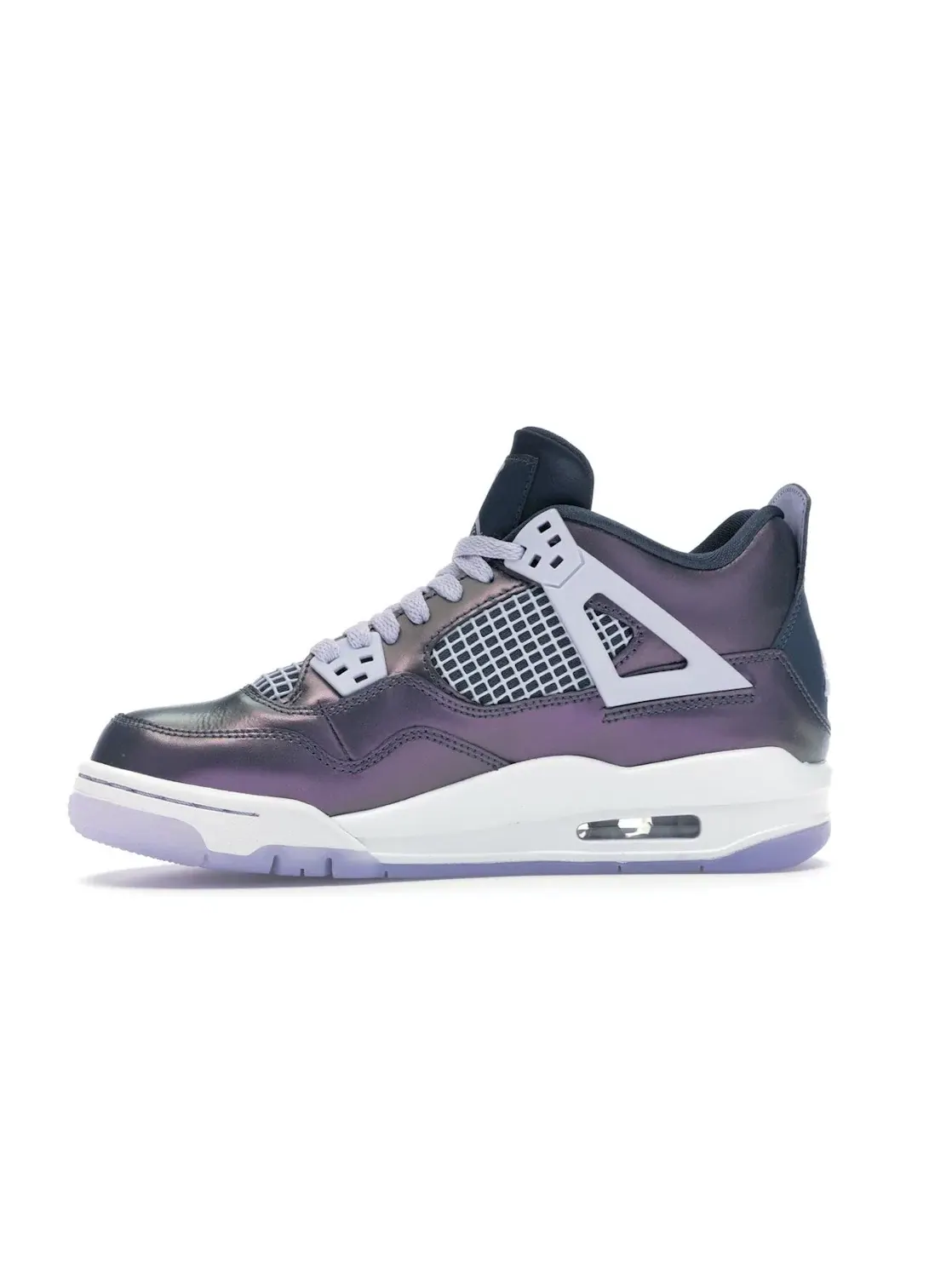 Детские кроссовки с замшевым верхом Jordan 4 Retro — изображение 3 из 4, синий/синий--белый