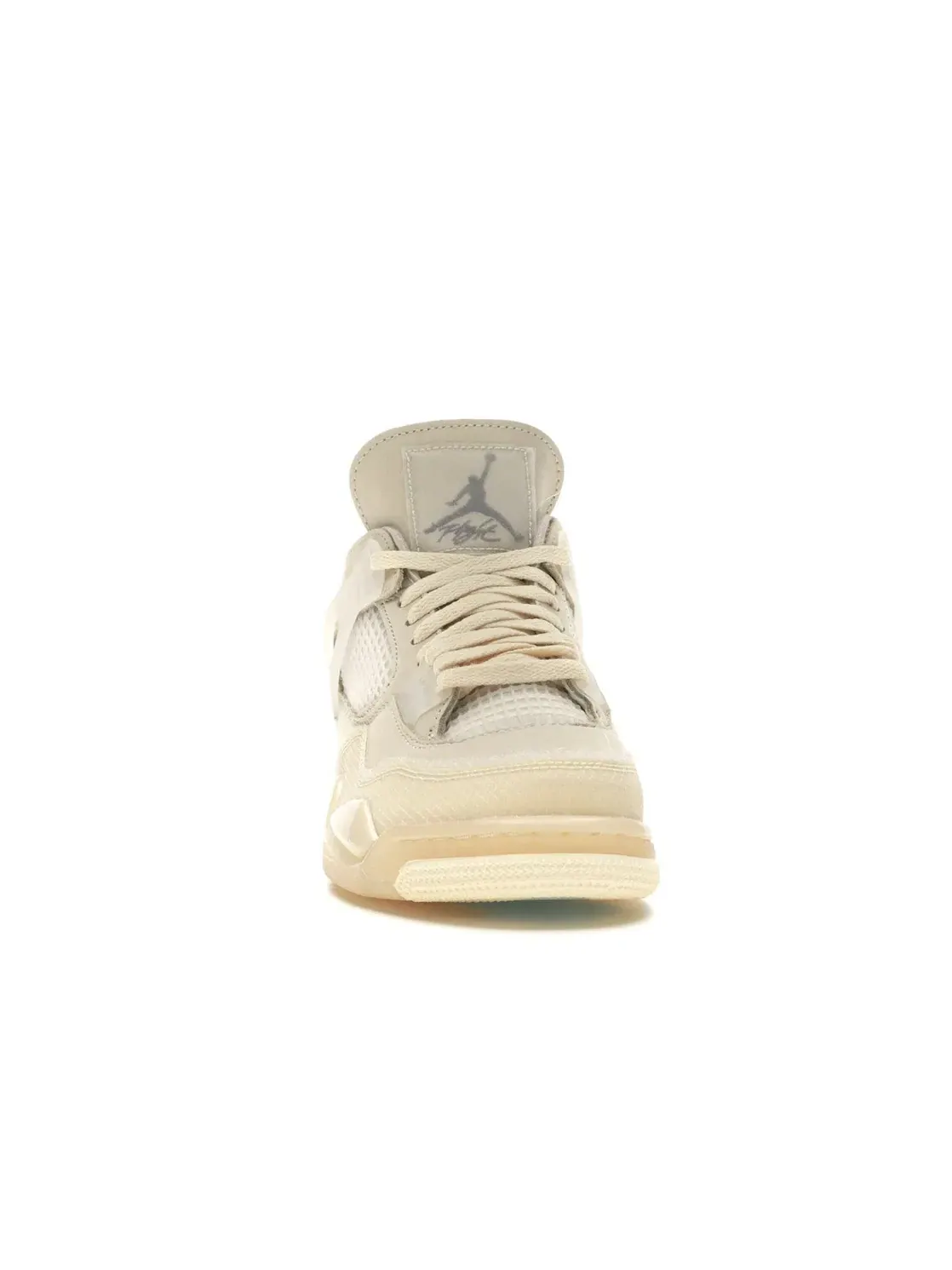 Женские кроссовки с принтом Jordan 4 Retro Off-White Sail — изображение 2 из 4, белый-черный