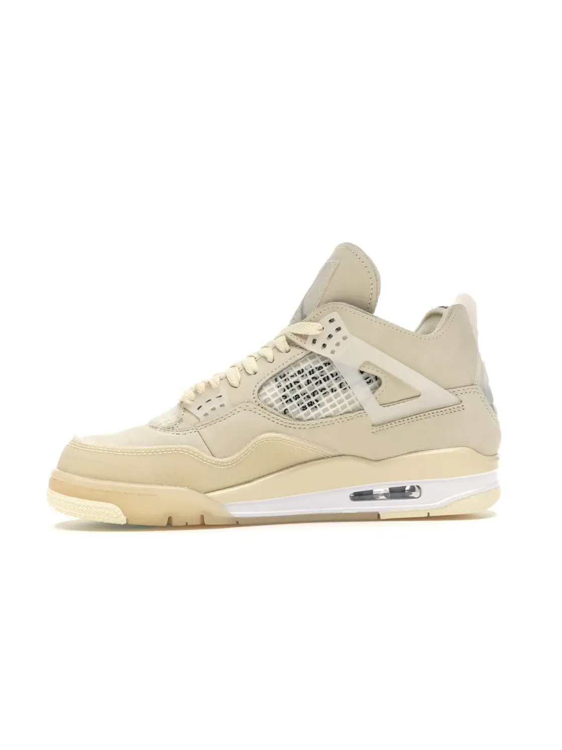 Женские кроссовки с принтом Jordan 4 Retro Off-White Sail — изображение 3 из 4, белый-черный