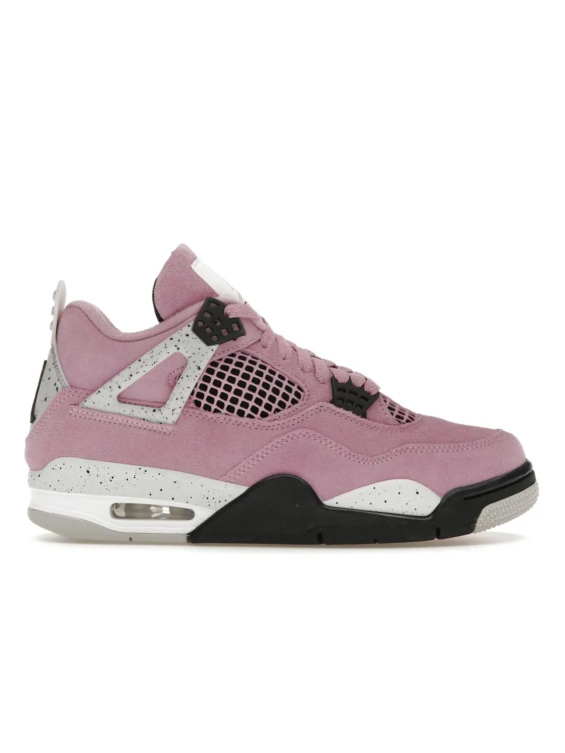 Женские кроссовки с замшевым верхом Jordan 4 Retro Jordan — изображение 1 из 4, серый-черный-белый