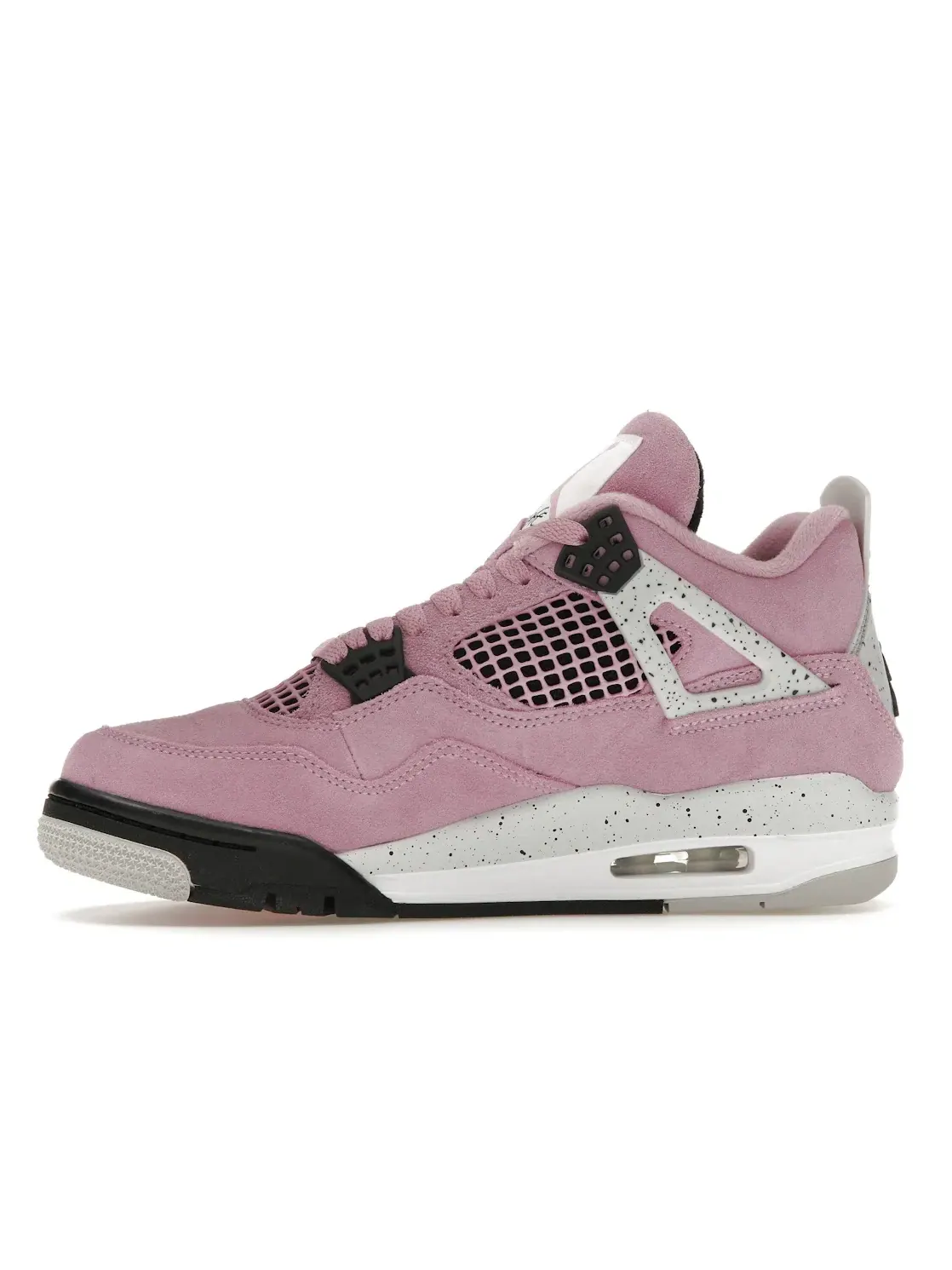 Женские кроссовки с замшевым верхом Jordan 4 Retro Jordan — изображение 3 из 4, серый-черный-белый