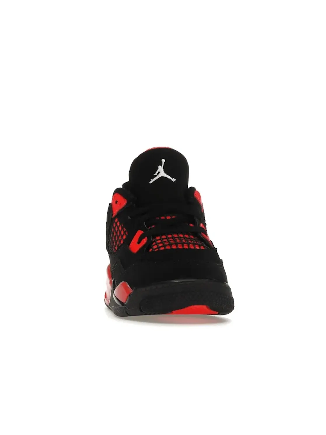 Детские кроссовки для мальчиков с верхом из нубука Jordan 4 Retro Red Thunder Jordan — изображение 2 из 4