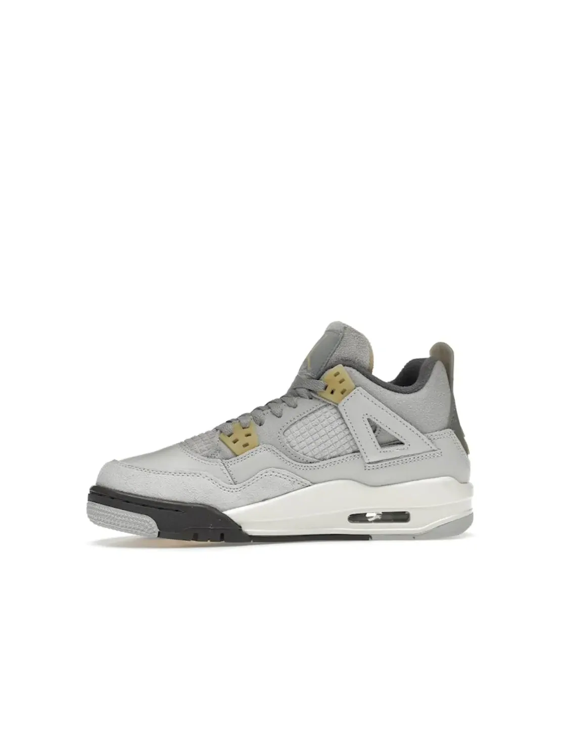 Детские кроссовки с верхом из кожи и замши Jordan 4 Retro SE Craft Jordan — изображение 3 из 4, бледный/белый/серый