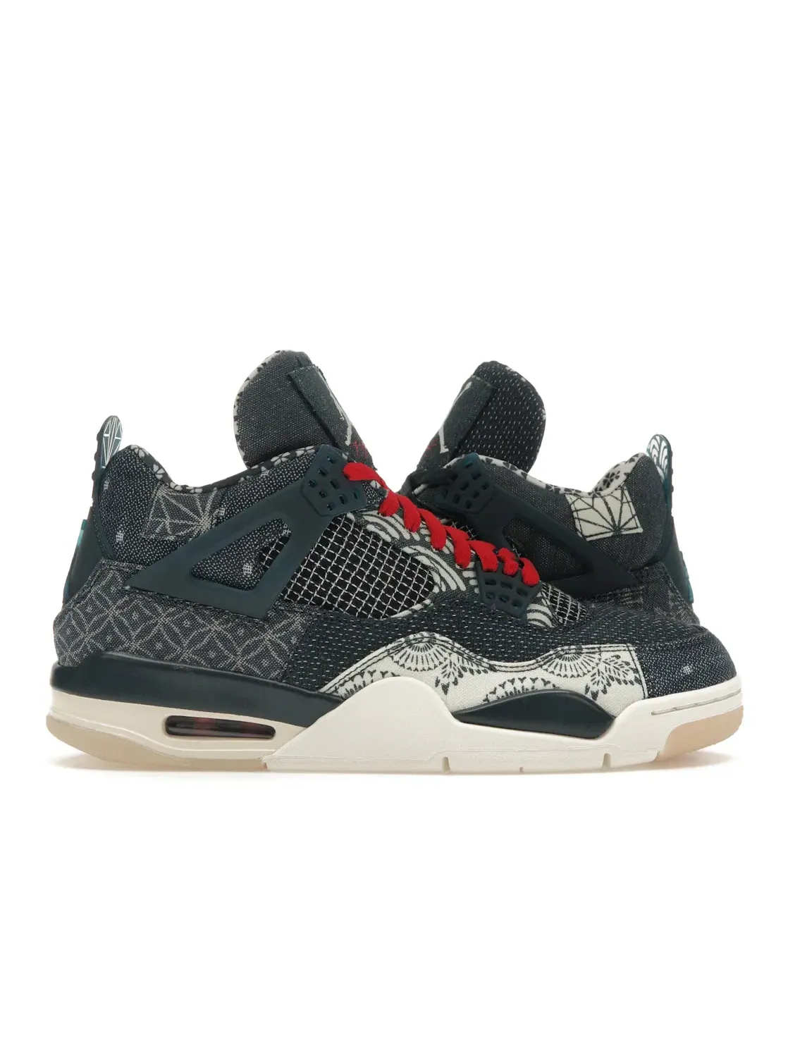 Мужские кроссовки Lifestyle с принтом Jordan 4 Retro SE Sashiko — изображение 1 из 4, глубокий/-серый-красный