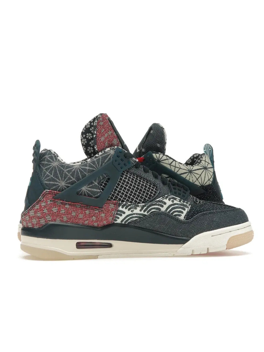 Мужские кроссовки Lifestyle с принтом Jordan 4 Retro SE Sashiko — изображение 3 из 4, глубокий/-серый-красный