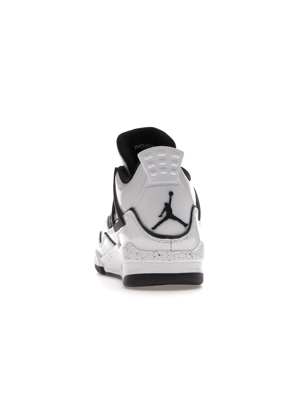 Детские кроссовки для школьников с дизайном DIY Jordan 4 Retro — изображение 4 из 4, белый/черный