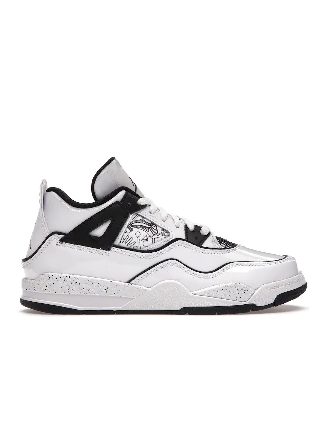 Детские кроссовки Lifestyle Jordan 4 Retro Jordan — изображение 1 из 4, белый/черный