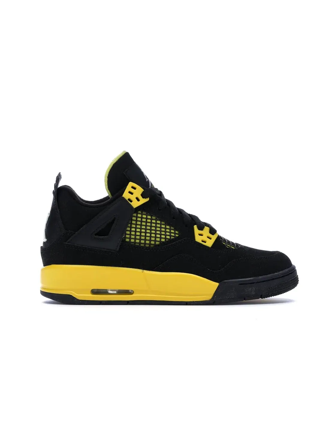 Детские кроссовки Lifestyle с принтом Jordan 4 Retro Thunder (2012) Jordan — изображение 1 из 4, черный/белый-желтый