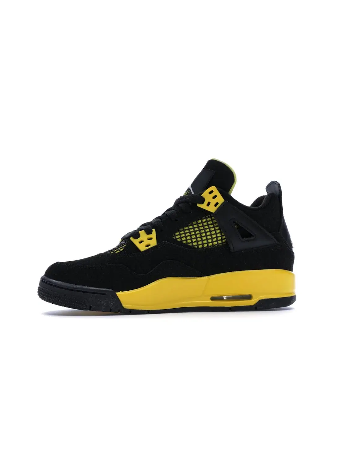 Детские кроссовки Lifestyle с принтом Jordan 4 Retro Thunder (2012) Jordan — изображение 3 из 4, черный/белый-желтый
