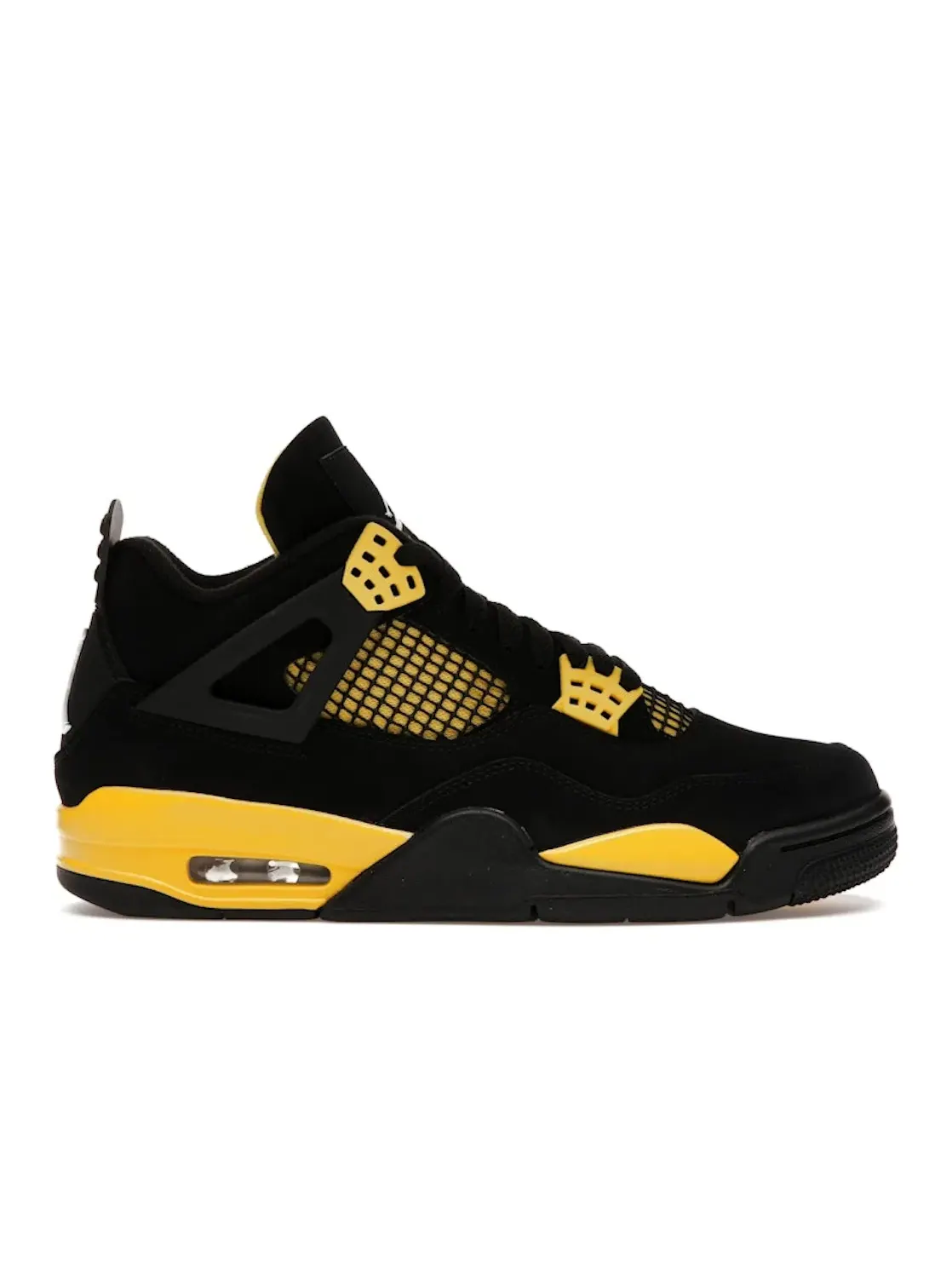 Мужские кроссовки с принтом Jordan 4 Retro Jordan — изображение 1 из 4, черный/желтый