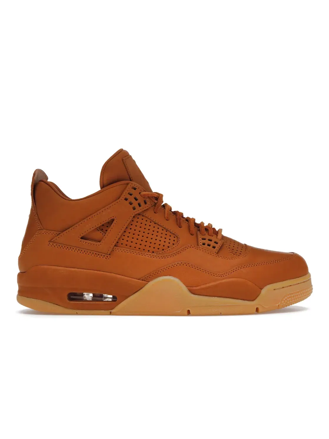 Мужские кроссовки из нубука Ginger Jordan 4 Retro — изображение 1 из 4, желтый