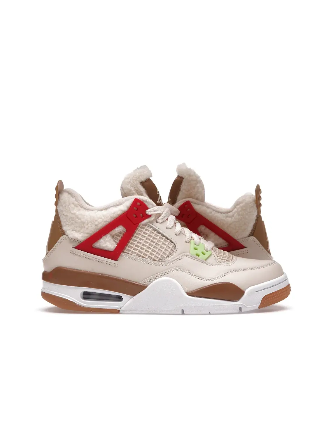 Детские кроссовки с принтом Jordan 4 Retro Wild Things Jordan — изображение 1 из 4, белый темный красный