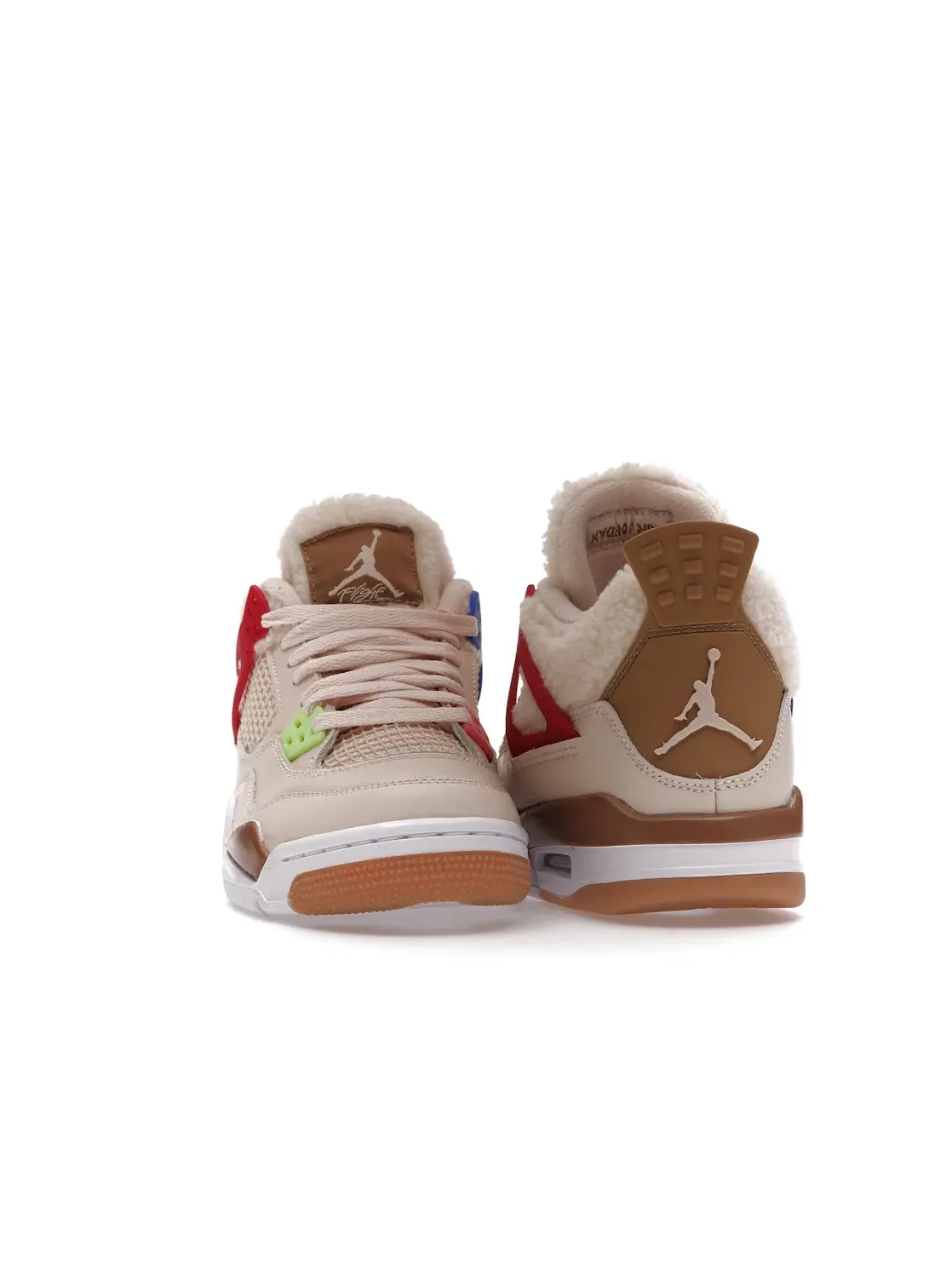 Детские кроссовки с принтом Jordan 4 Retro Wild Things Jordan — изображение 2 из 4, белый темный красный