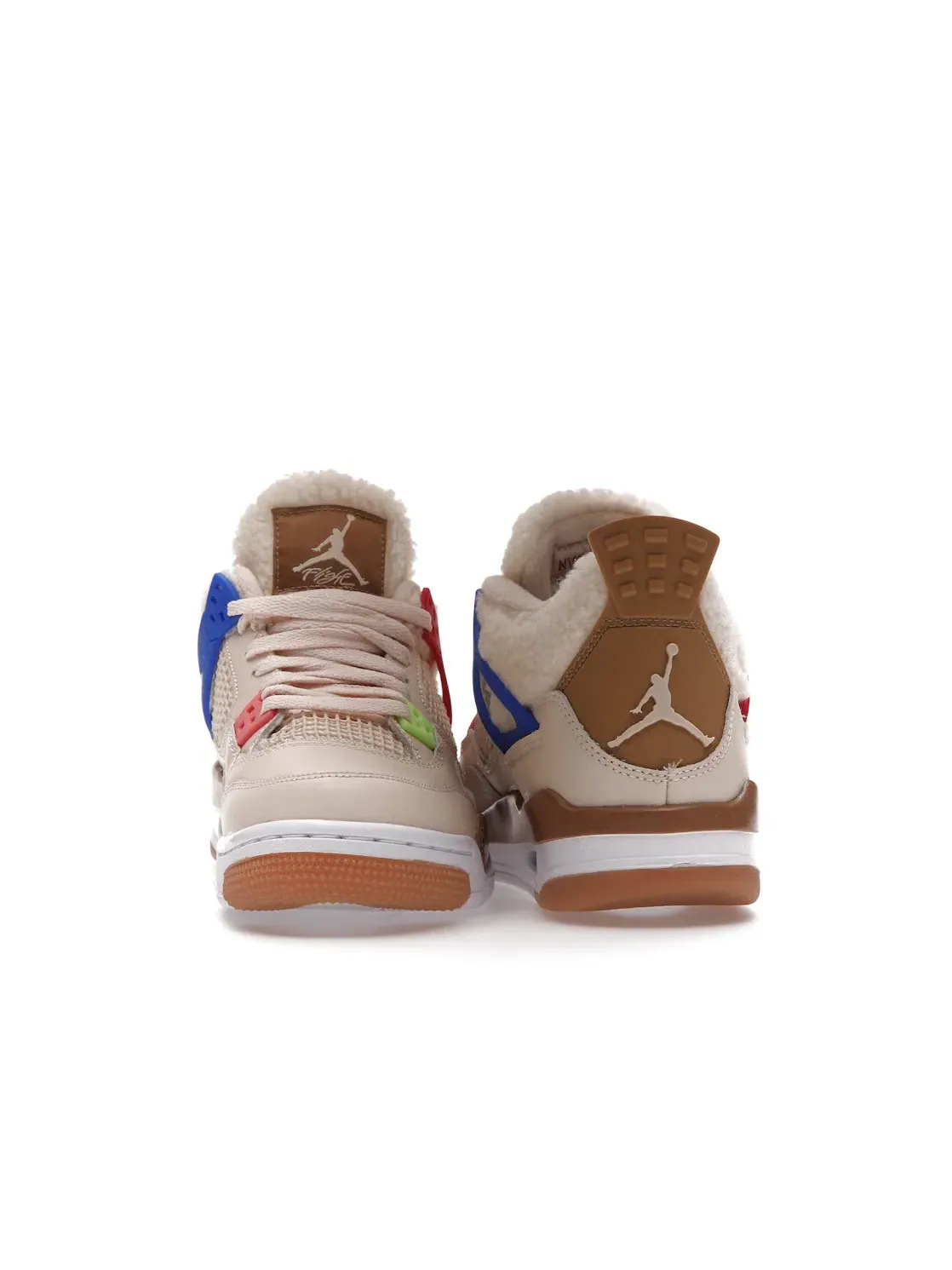 Детские кроссовки с принтом Jordan 4 Retro Wild Things Jordan — изображение 4 из 4, белый темный красный