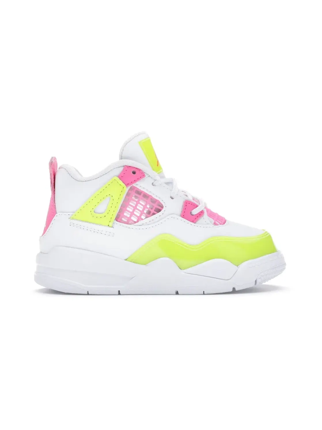 Детские кроссовки с цветными акцентами Jordan 4 Retro — изображение 1 из 4, белый/-розовый