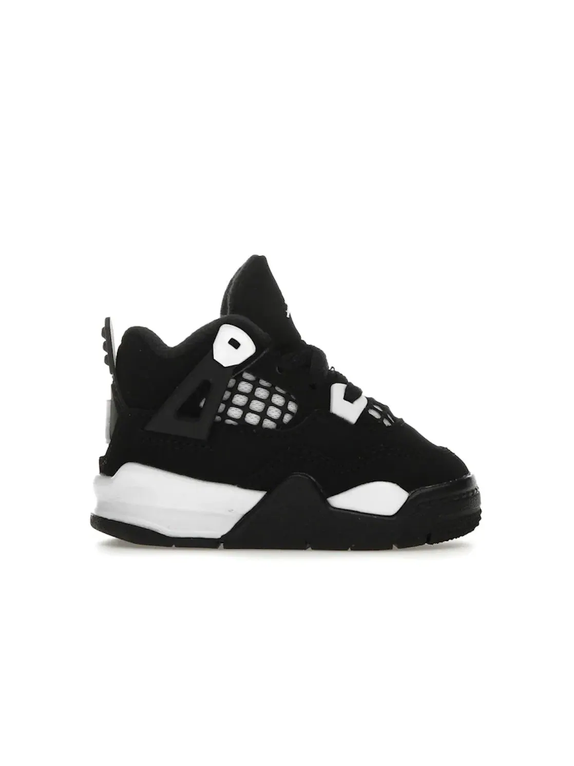 Детские кроссовки с верхом из нубука Jordan 4 Retro — изображение 1 из 4, черный/белый/черный