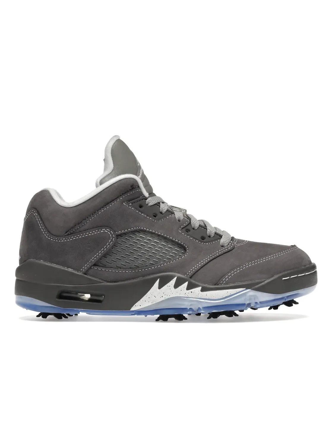 Мужские кроссовки для гольфа с белой контрастной строчкой Jordan 5 Golf Low Jordan — изображение 1 из 4, серый