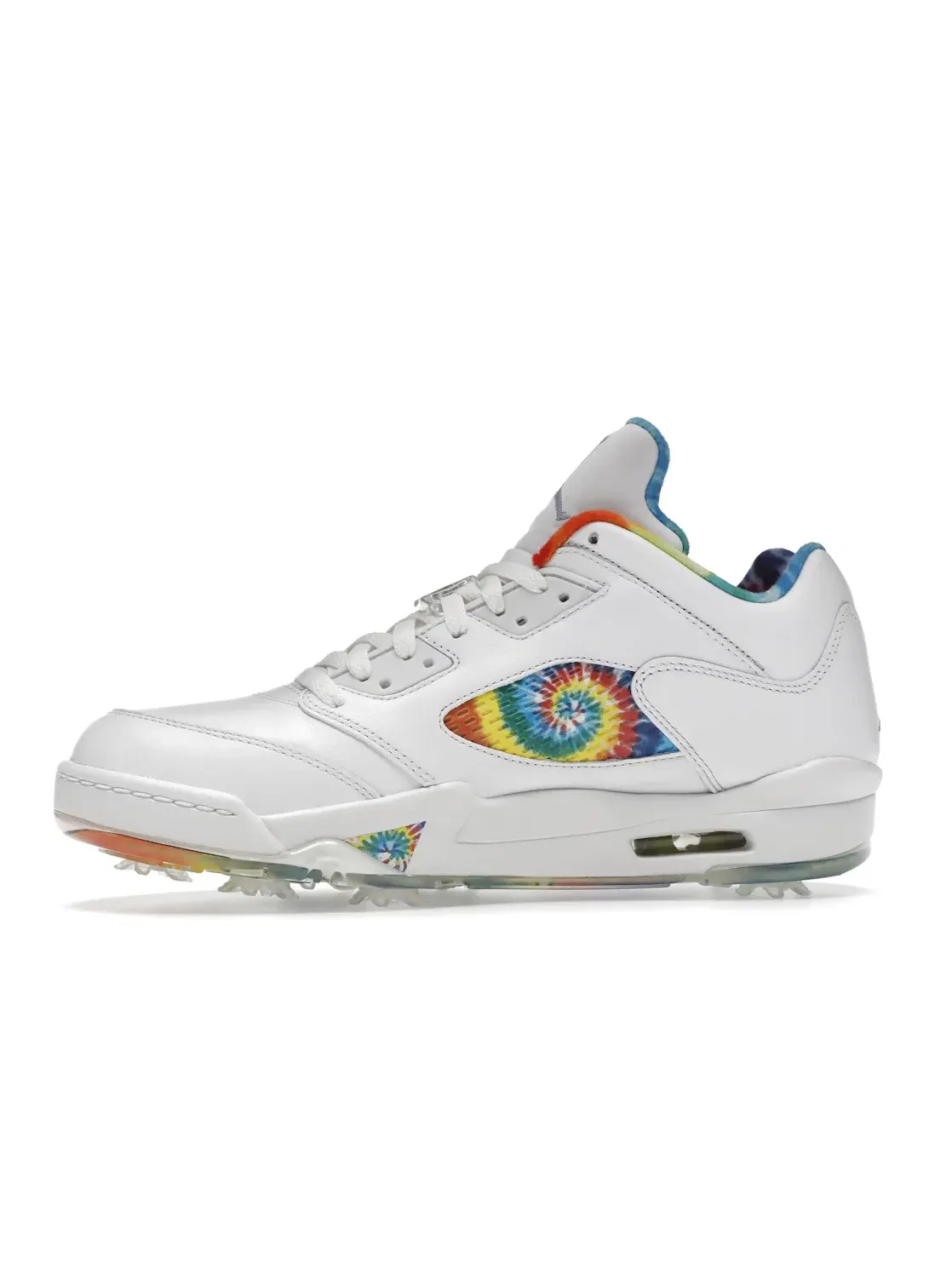 Мужские кроссовки для гольфа с принтом тай-дай Jordan 5 Retro Low Golf Jordan — изображение 3 из 4, белый/глубокий-индиго