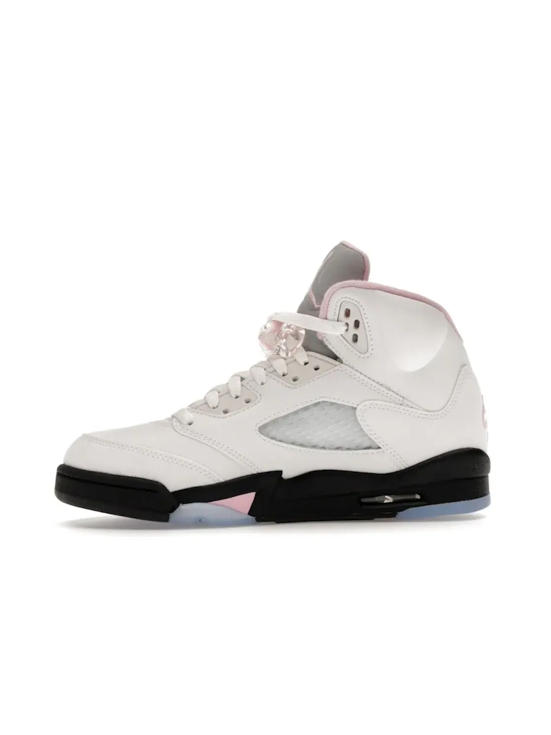 Детские кроссовки с замшей Medium Soft Pink Jordan 5 Retro Jordan — изображение 2 из 3, белый/розовый/черный