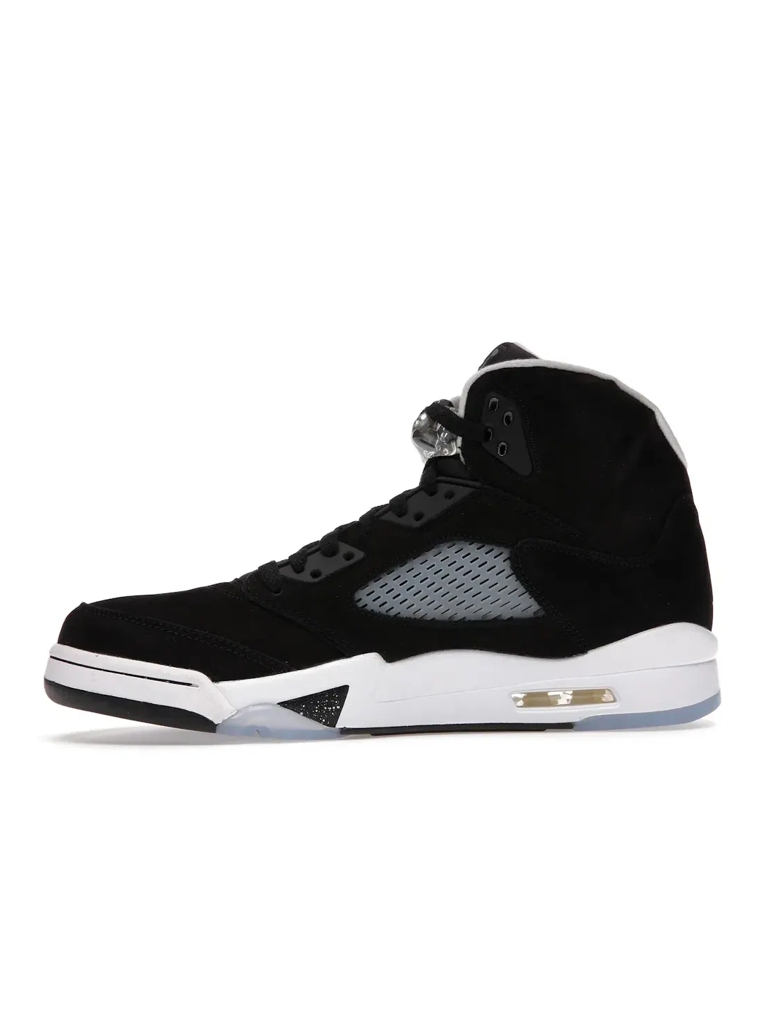 Мужские кроссовки с верхом из Durabuck Jordan 5 Retro Moonlight Jordan — изображение 3 из 4, черный/серый-белый