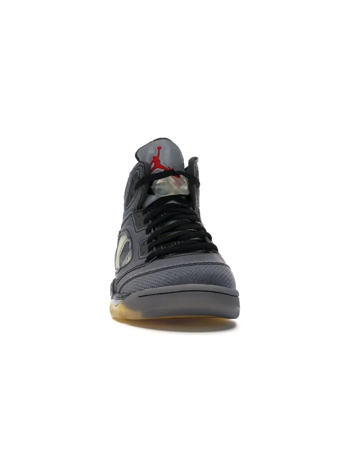 Мужские кроссовки Off-White Muslin Jordan 5 Retro — изображение 2 из 4, черный/-красный