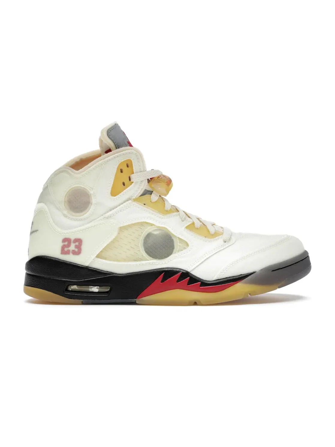 Мужские кроссовки с принтом Jordan 5 Retro Off-White — изображение 1 из 4, красный--черный