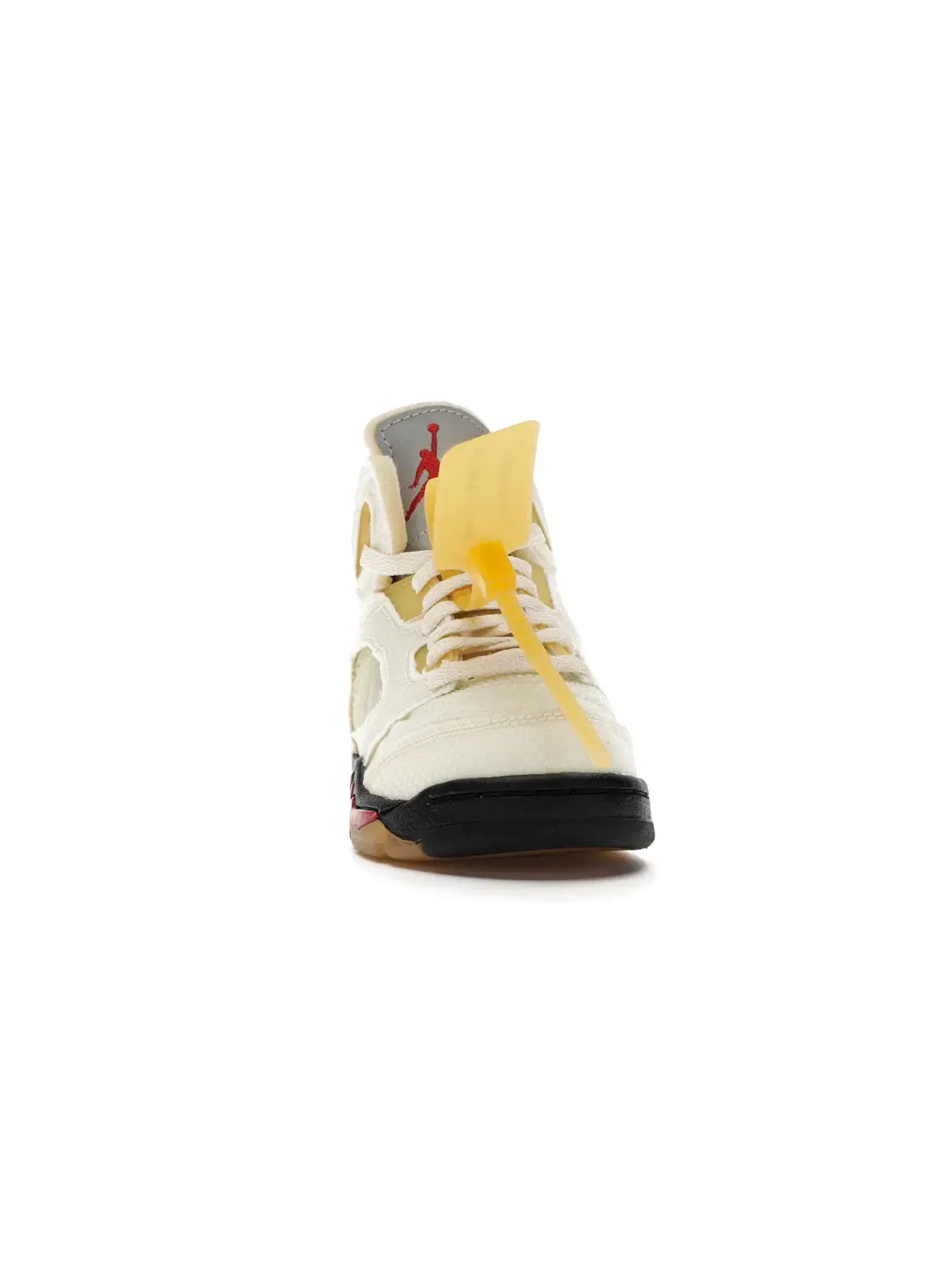Детские кроссовки Lifestyle с принтом Jordan 5 Retro Off-White Sail — изображение 2 из 4, красный--черный