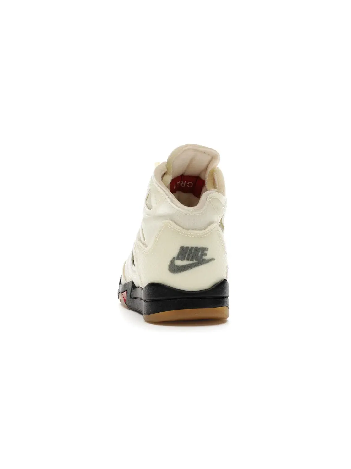 Детские кроссовки Lifestyle с принтом Jordan 5 Retro Off-White Sail — изображение 4 из 4, красный--черный