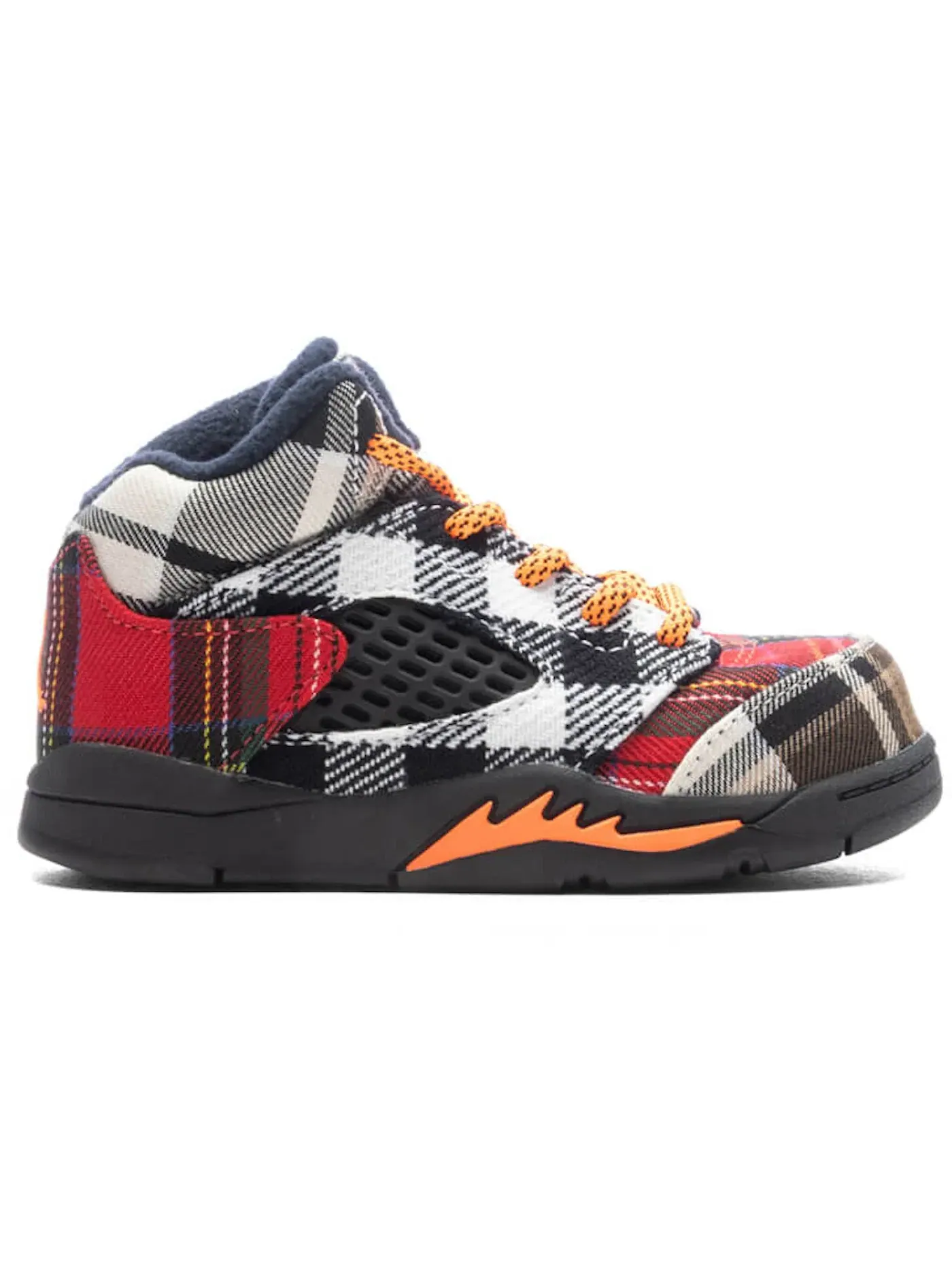 Детские кроссовки Lifestyle с принтом в клетку Jordan 5 Retro Jordan — изображение 1 из 1, черный/оранжевый/темный