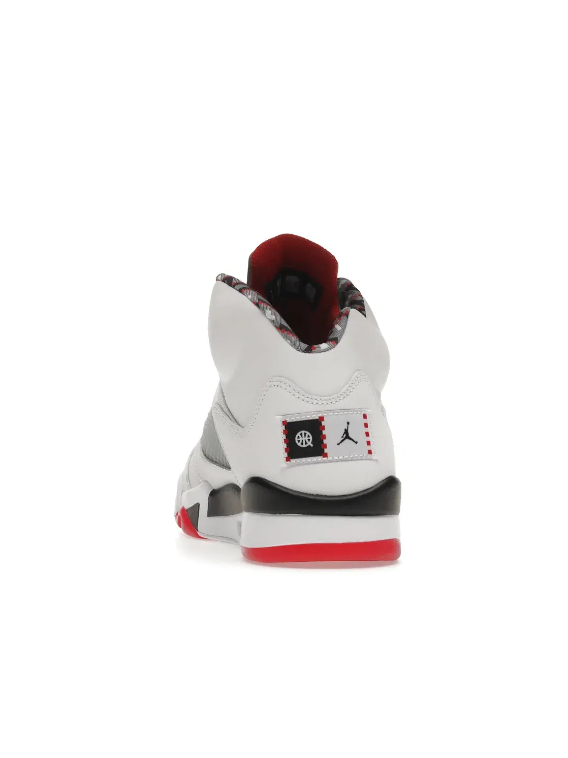 Мужские кроссовки с принтом Jordan 5 Retro Quai 54 Jordan — изображение 4 из 4, белый/красный-черный