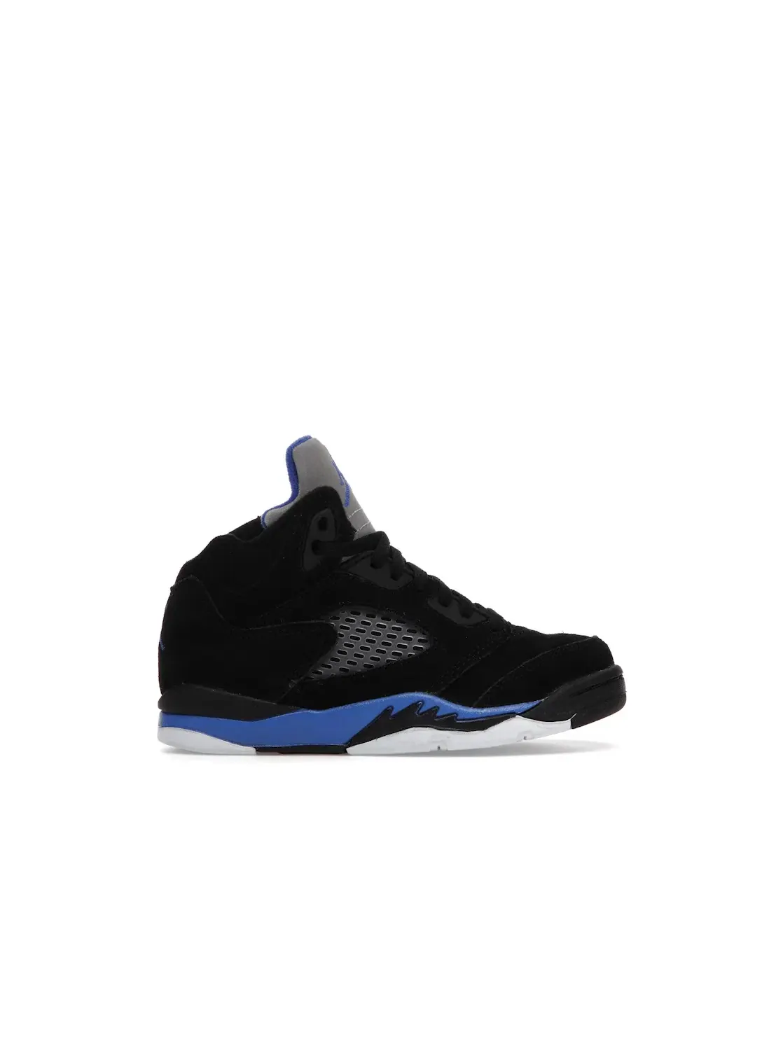 Детские кроссовки с сетчатыми вставками Jordan 5 Retro — изображение 1 из 4, черный/синий-серебристый