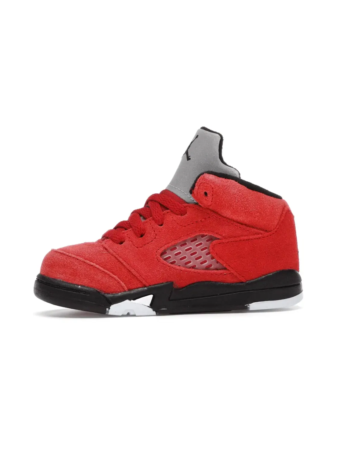 Детские кроссовки с замшевым верхом Jordan 5 Retro — изображение 3 из 4, красный/черный-белый