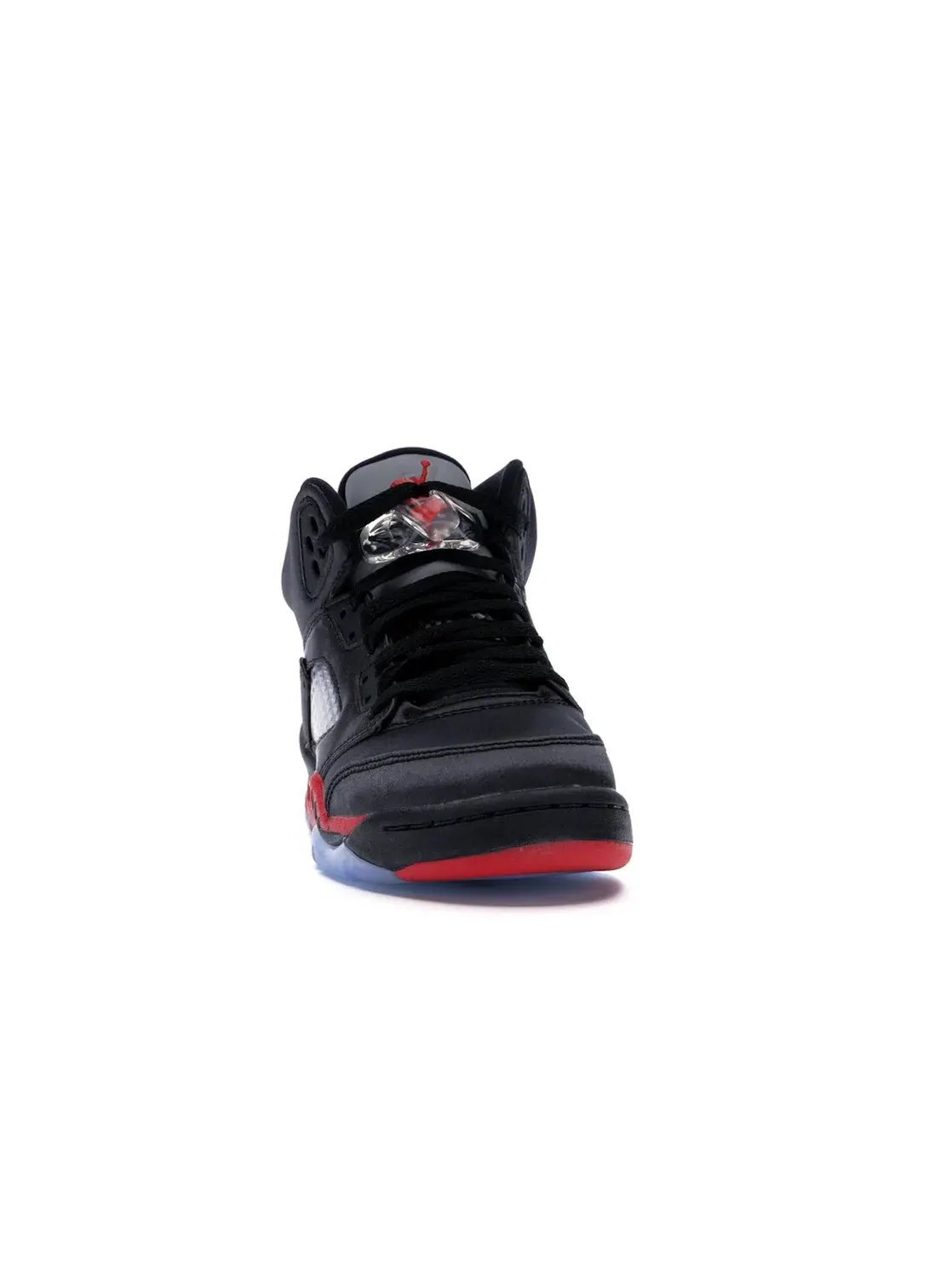 Детские кроссовки с сатиновым верхом Jordan 5 Retro — изображение 2 из 4, черный/красный